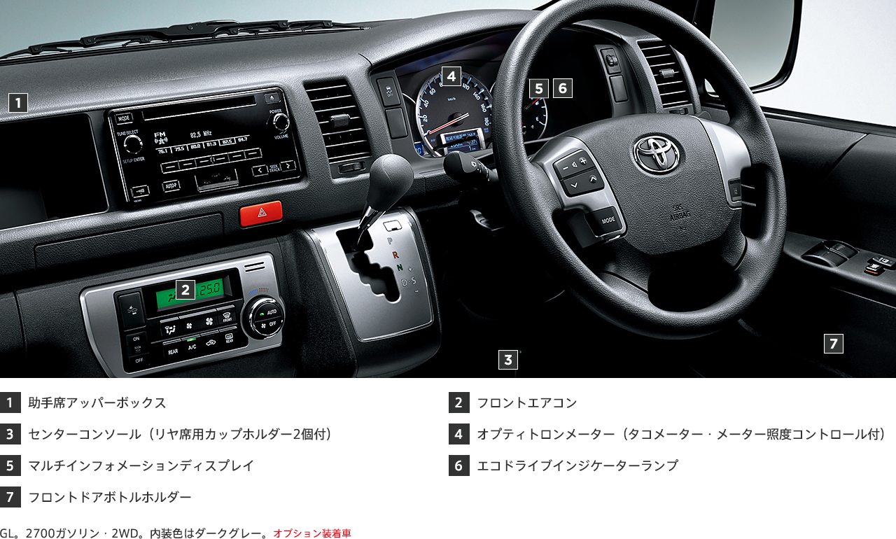 GL。2700ガソリン・2WD。内装色はダークグレー。オプション装着車